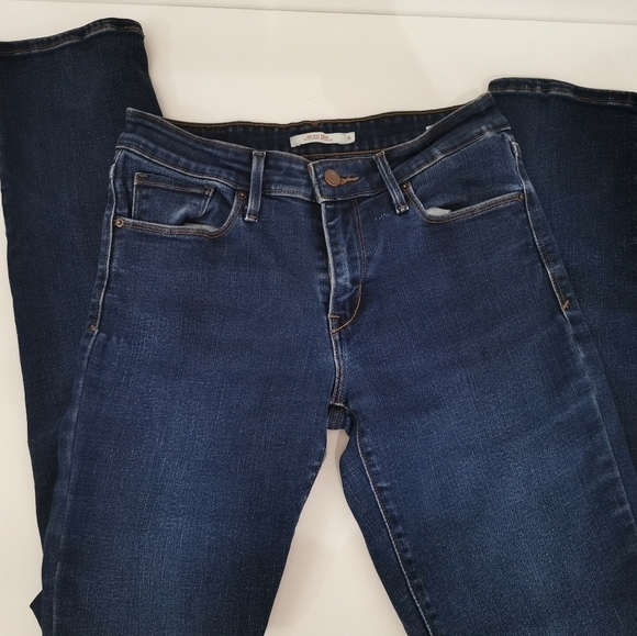 LEVI'S mid rise skinny size 6 blue jeans - Picture 7 of 9